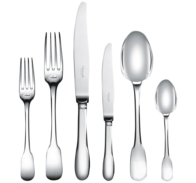 110-piece flatware set with Imperial chest, "Cluny", silverplated