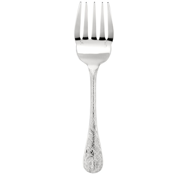 Fish serving fork, "Jardin d'Eden", silverplated