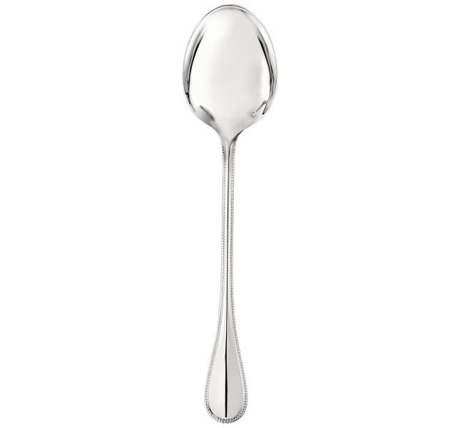Vegetable spoon, "Perles", sterling silver