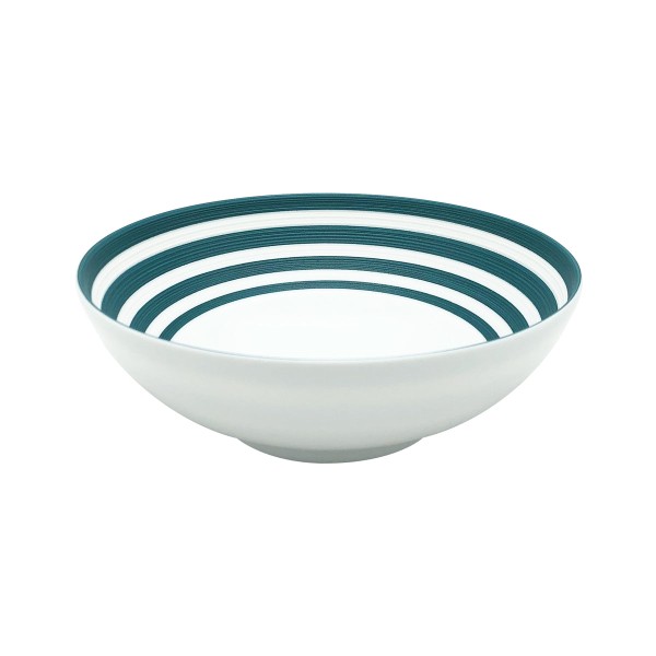 Salad bowl, large, "Hemisphere - Colors", Striped Persian Blue