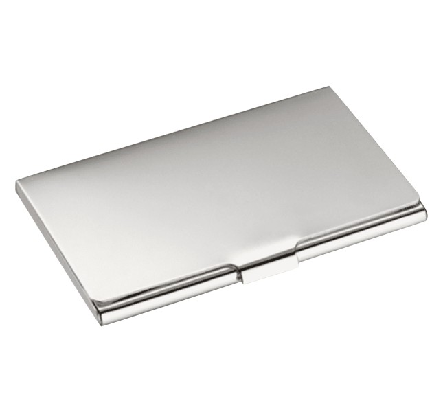 Business card holder, "UNI", silverplated