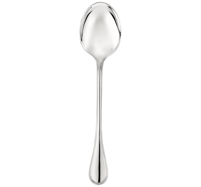 Vegetable spoon, "Perles", silverplated