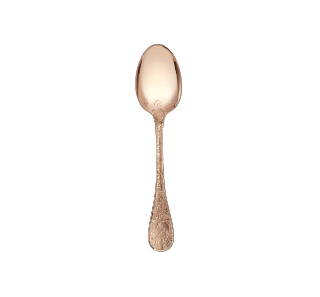 Dessert spoon, "Jardin d'Eden", silver & pink gold plated