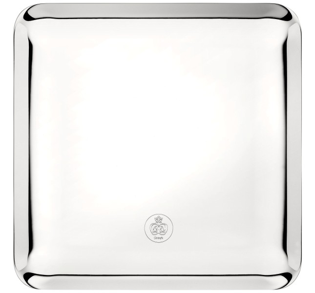 Square Platter - 20 x 20 cm, "Silver Time", silverplated