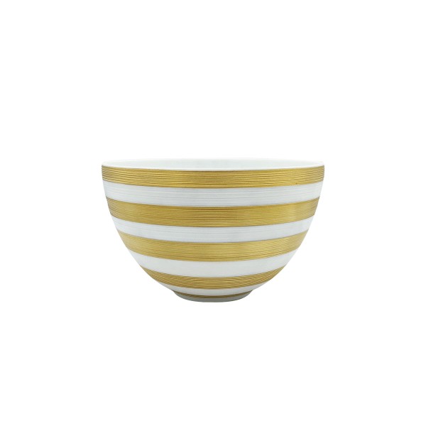 Bowl, large, "Hemisphere - Precious Metals", Striped Gold