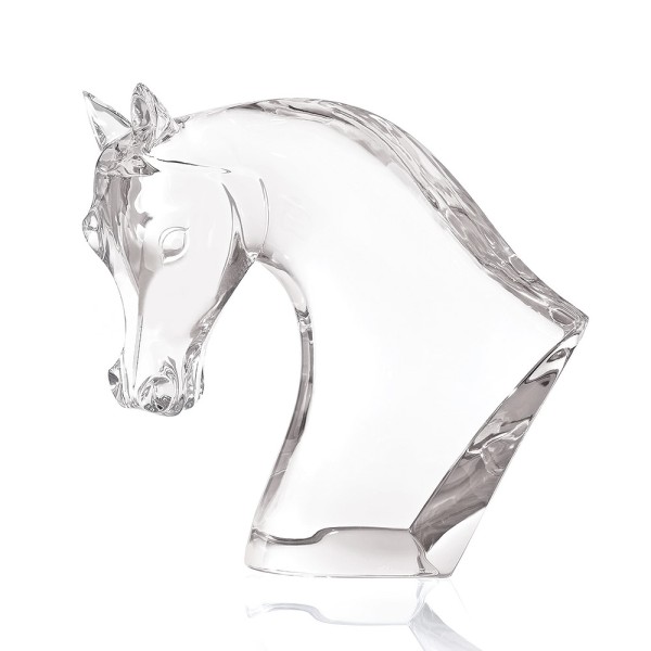 Horse's Head 38 cm, clear crystal