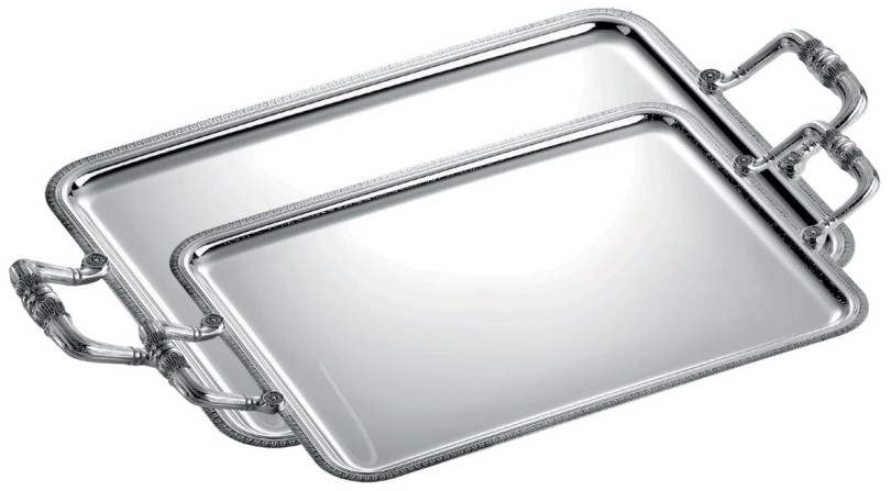 Trays with Handles, "Malmaison", silverplated
