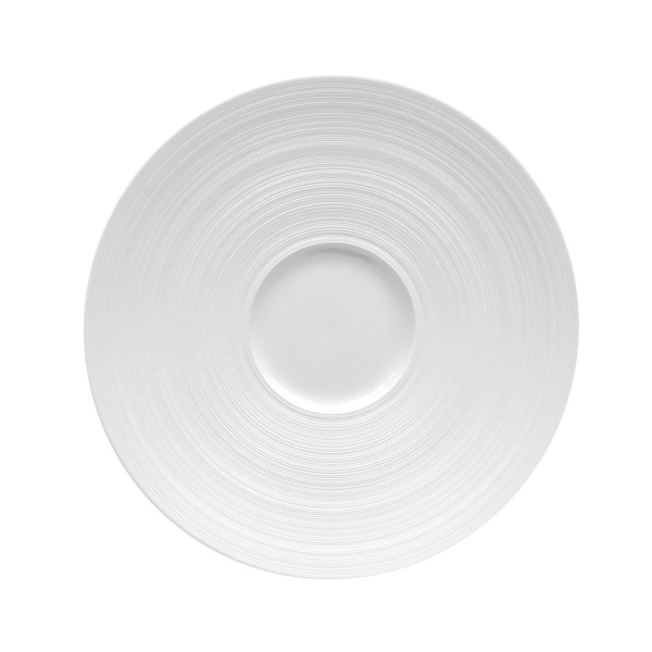 Mise en Bouche Plate 29 cm, "Hemisphere", satin white