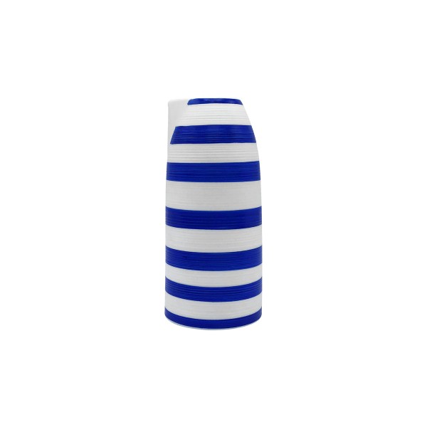 Sake jug, large, "Hemisphere - Colors", Striped Royal Blue