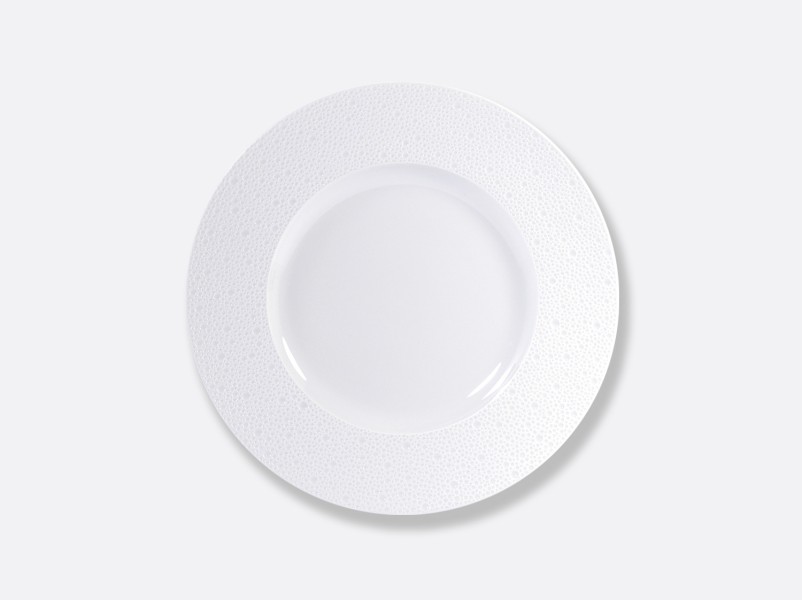 Plate 29.5 cm, "Ecume", white