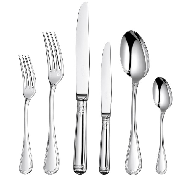 110-piece flatware set with Imperial chest, "Malmaison", silverplated