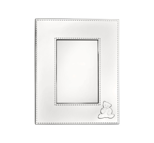 Picture frame - for 10 x 15 cm photos, "Charlie Bear", silverplated