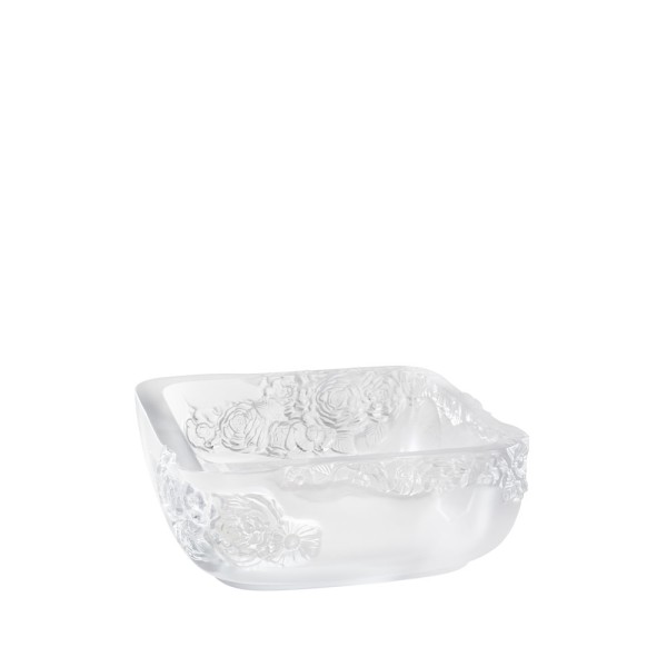 Bowl, "Pivoines", clear crystal