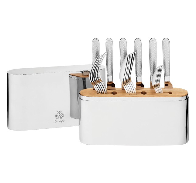 24-piece flatware set with design box, "Concorde", Stainless steel