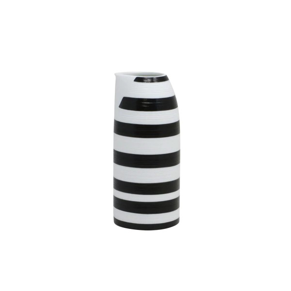 Sake jug, large, "Hemisphere - Colors", Black Bakelite Striped