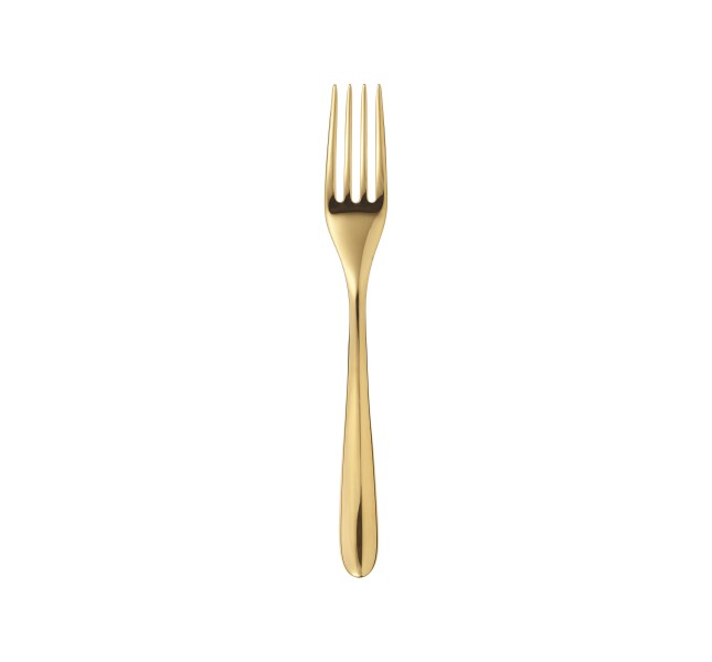 Dessert fork, "L'Ame de Christofle", stainless steel gold