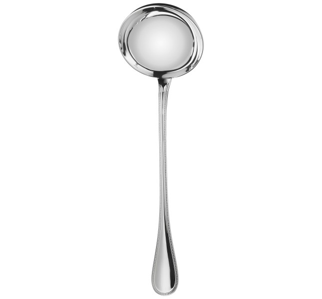 Soup ladle, "Perles", silverplated