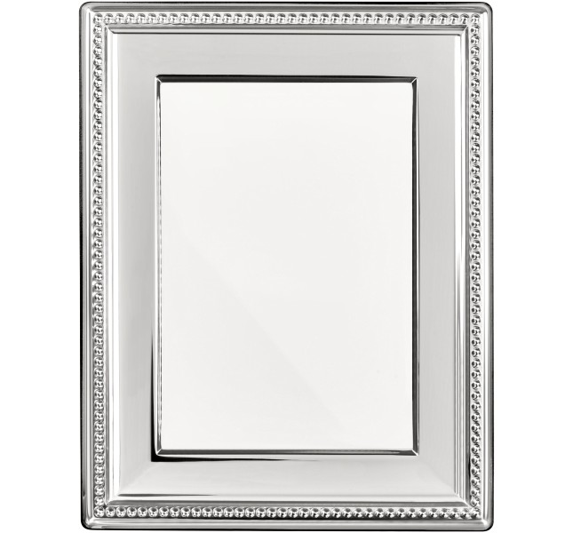 Picture frame - for 10 x 15 cm photos, "Perles", silverplated