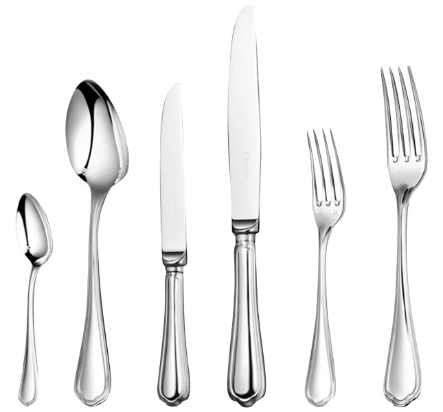36-piece flatware set with free chest, "Spatours", silverplated