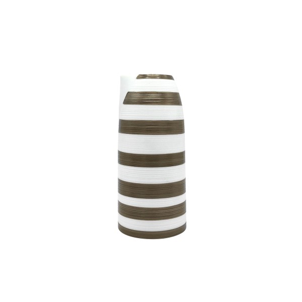 Sake jug, large, "Hemisphere - Colors", Striped Metallic Grey