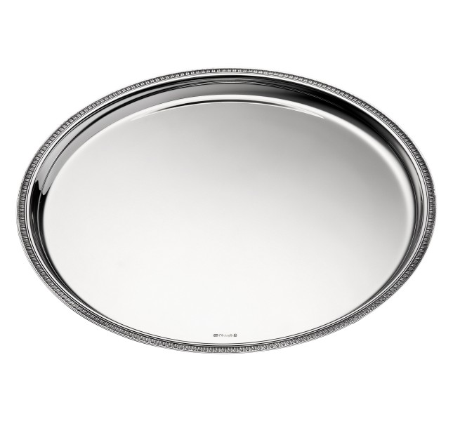 Round tray 39 cm, "Malmaison", silverplated
