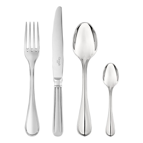 75-piece flatware set with Ambassadeur chest, "Albi", stainless steel