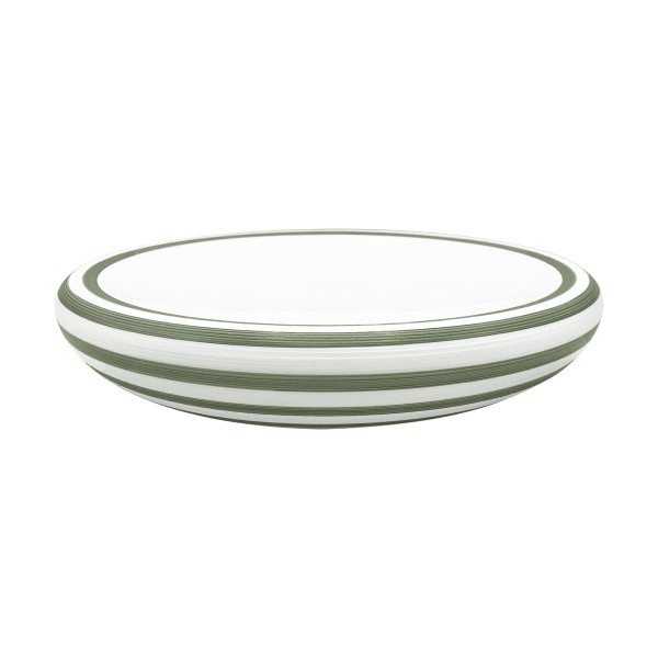 Bubble dinner plate, "Hemisphere - Colors", Striped Khaki Green