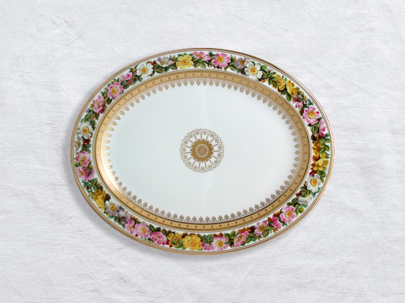 Oval platter 38 cm, "Botanique", gold