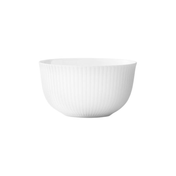 Champagne bowl 9 cm, "Plissée", white