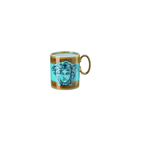 Mug with handle"Medusa Amplified", Blue Coin