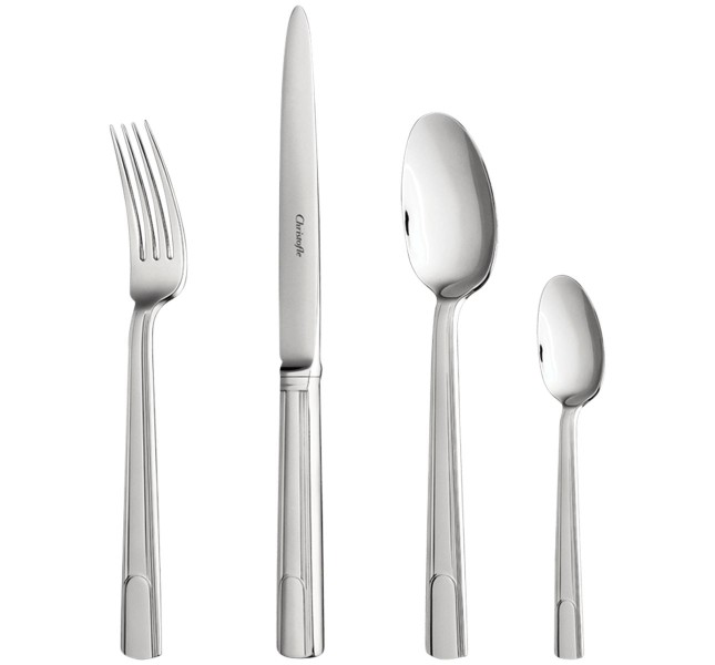 24-piece flatware set with free chest, "Hudson", stainless steel