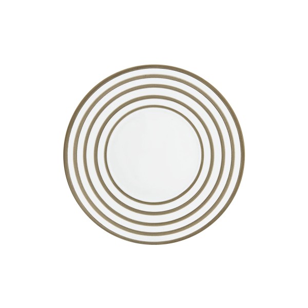 Dessert plate, "Hemisphere - Colors", Metallic Grey Striped