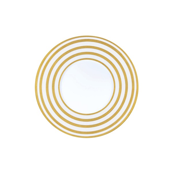 Dessert plate, "Hemisphere - Precious Metals", Gold Striped