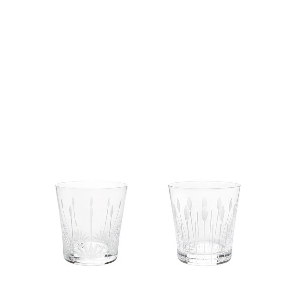 2er-Set Gläser (Knospen- und Blütenmotive), "Lotus", klarer kristall