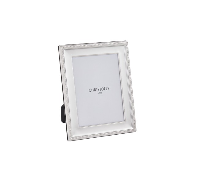 Picture frame - for 13 x 18 cm photos, "Perles", silverplated
