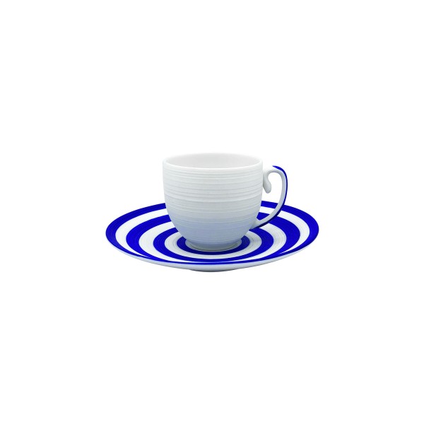 Coffee cup, "Hemisphere - Colors", Striped Royal Blue