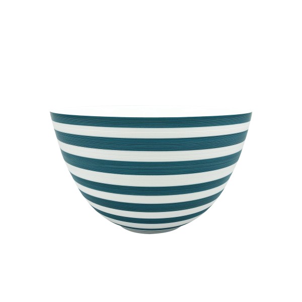 Salad serving bowl, medium, "Hemisphere - Colors", Striped Persian Blue