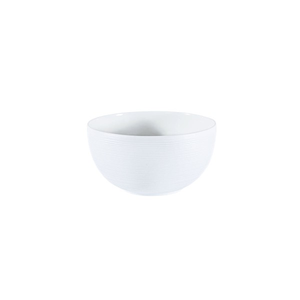 Soup bowl, "Hemisphere", White Satin