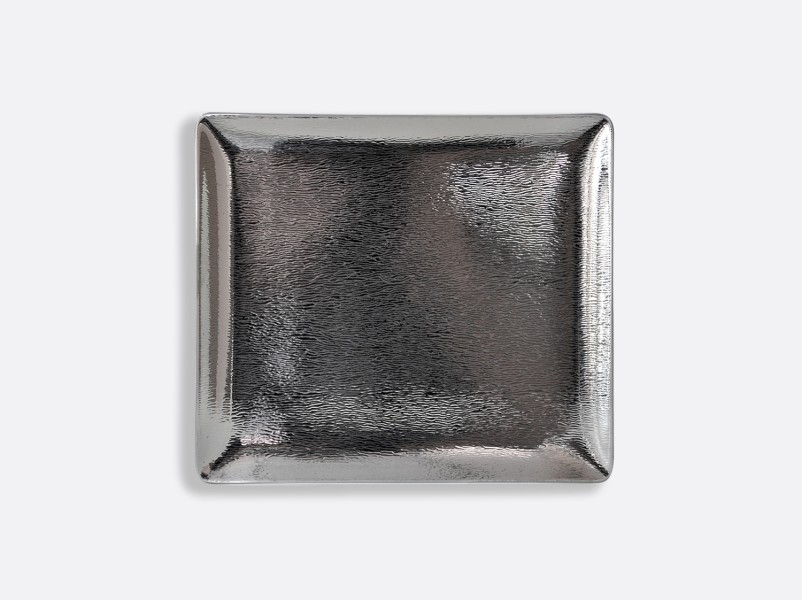 Rectangular tray 22 x 19.5 cm, "Dune", platinum
