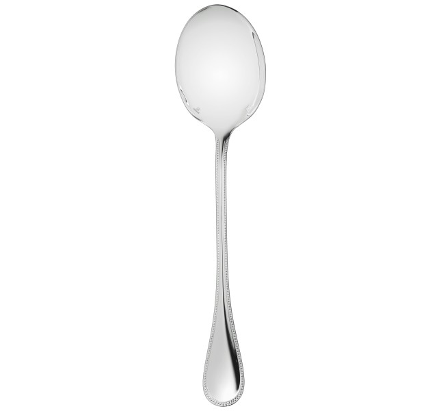 Salad serving spoon, "Perles", silverplated