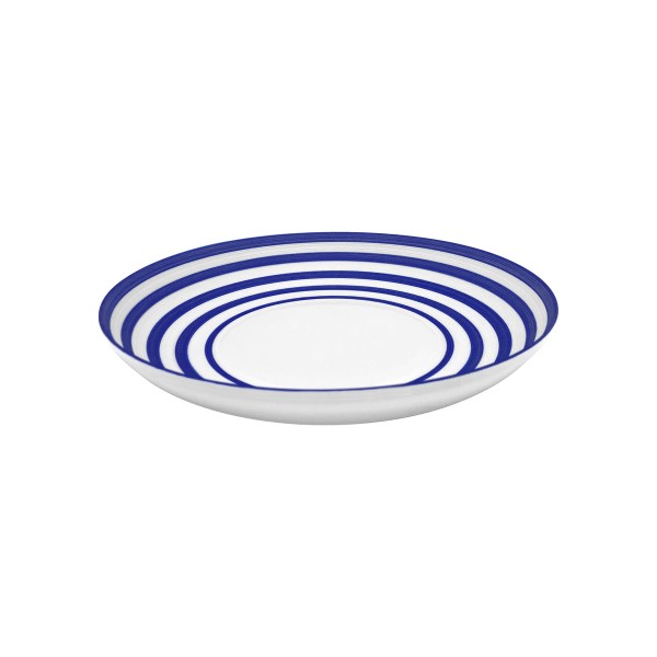 Pasta plate, medium, "Hemisphere - Colors", Striped Royal Blue