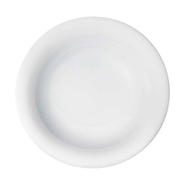 Bubble soup plate, "Hemisphere", White Satin