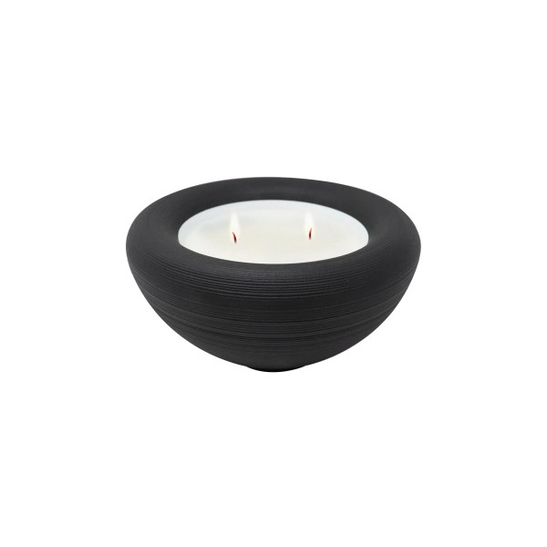 Candle, Orange Tree Scent, "Hemisphere - Colors", Black Bakelite