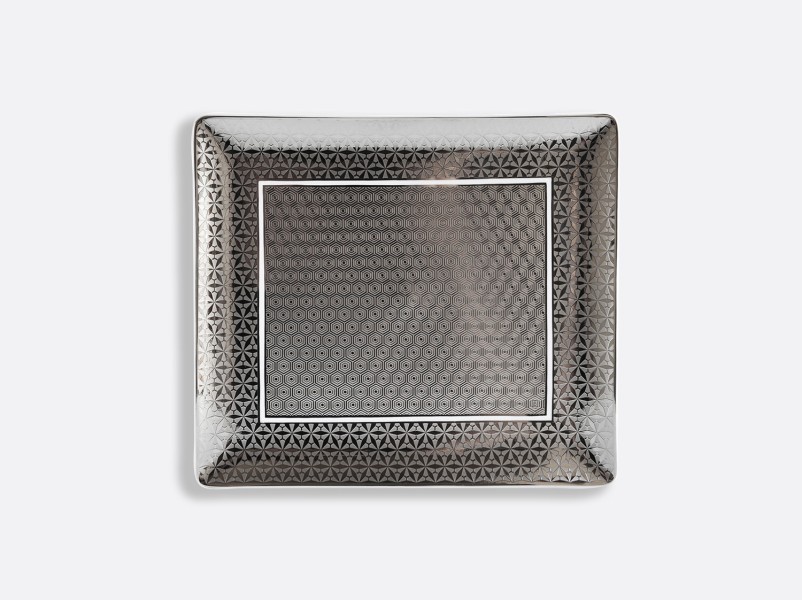 Rectangular tray 22 x 19.5 cm, "Divine", platinum