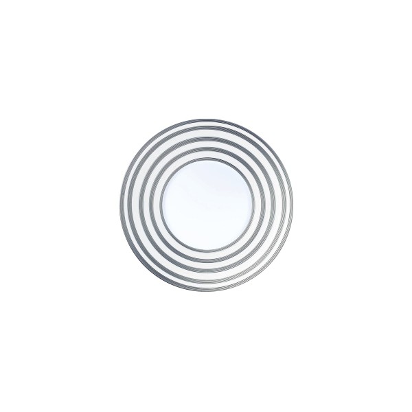 Bread plate, "Hemisphere - Precious Metals", Platinum Striped