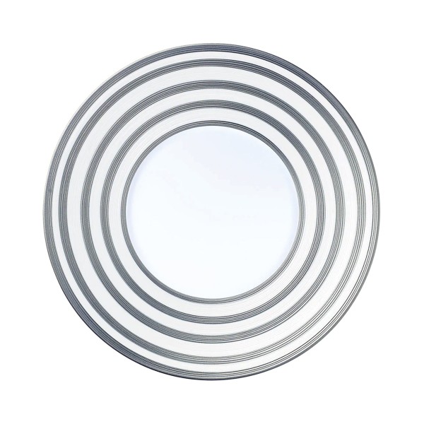 29 cm plate, "Hemisphere - Precious Metals", Platinum Striped