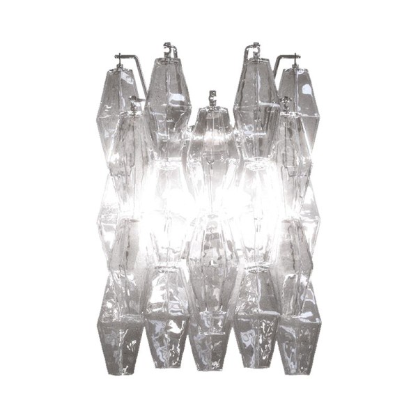 Wandlampe 39 cm, "Poliedri", kristall