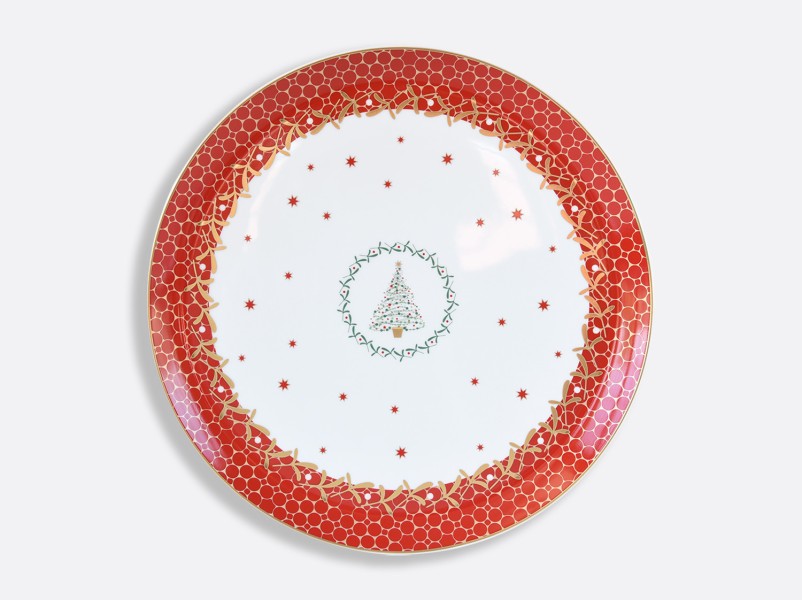 Round tart platter 32 cm, "Noel", gold