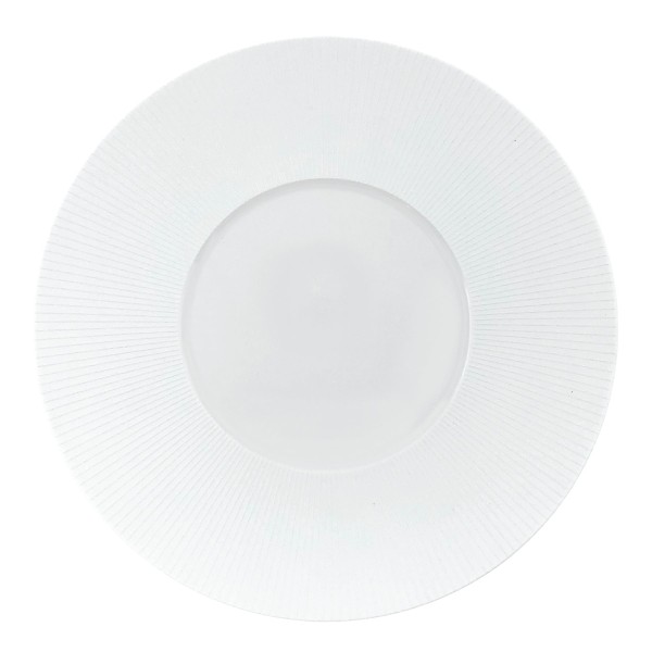 Charger plate, "Bolero", White Satin