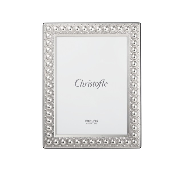 Picture frame - for 10 x 15 cm photos, "Perles", Sterling silver